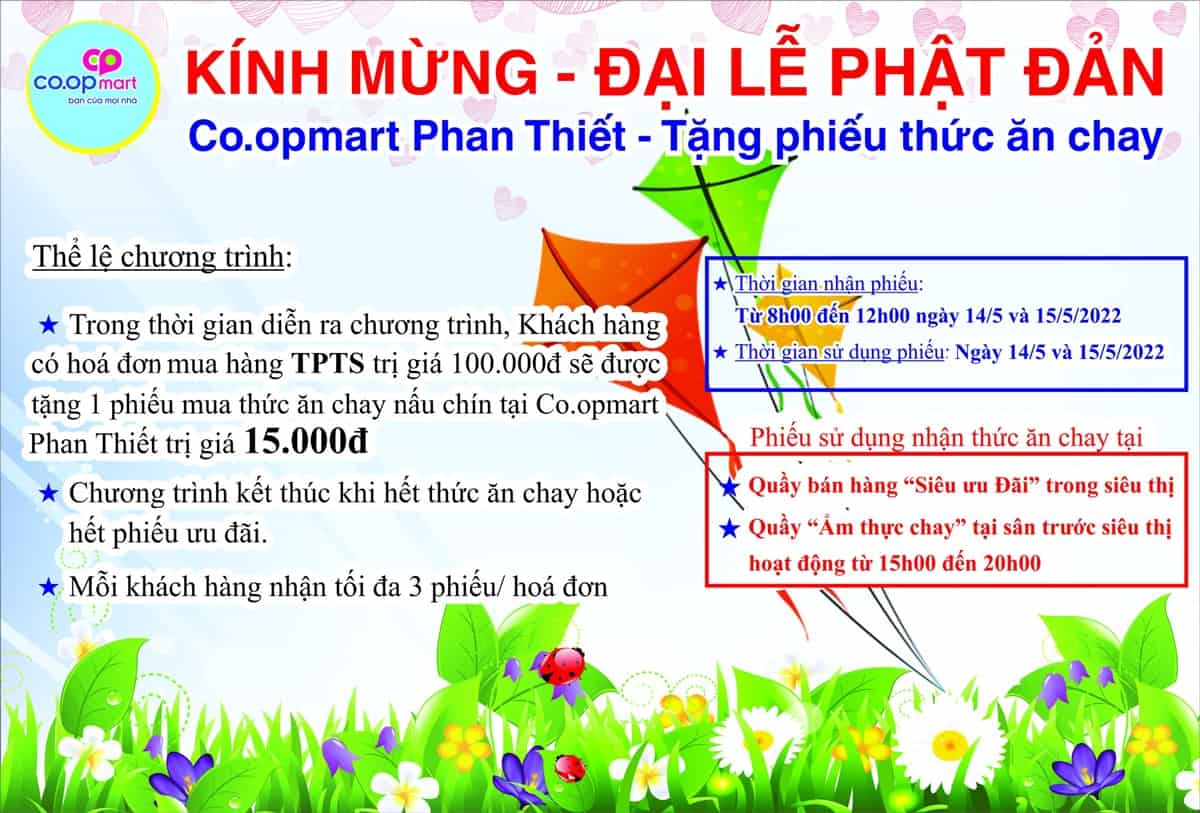 Co.opmart Phan Thiết tặng Phiếu Ăn Chay - Ảnh: Fanpage Co.opmart Phan Thiết