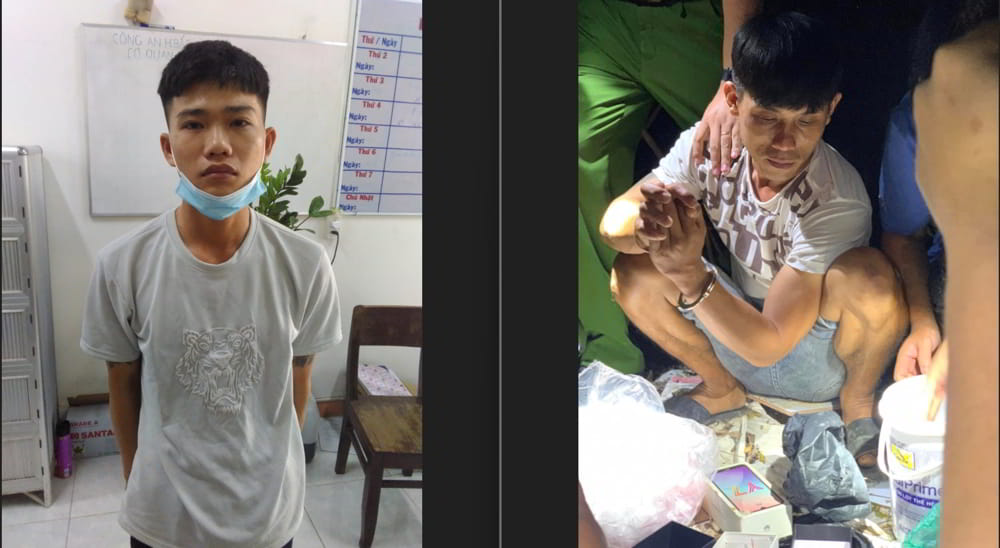 Giấu hơn 100g ma túy trong xô nhựa treo trên cây - Ảnh: Nguyễn Luân/Báo Bình Thuận
